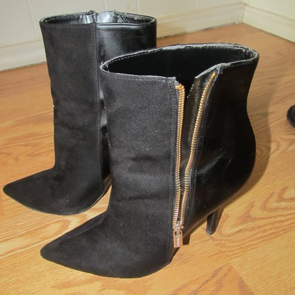 Jennifer Lopez Half Boots with Zipper on Sides - Picture 4 of 16